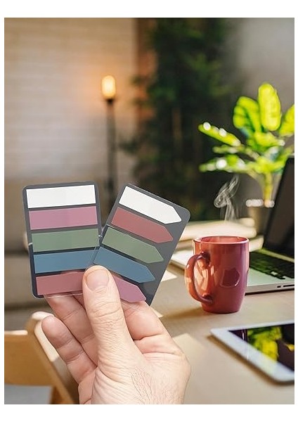 Sticky Notes Şeffaf Renkli Yapışkan Not Kağıtları Film Indeks (Renk 2) fırsatları