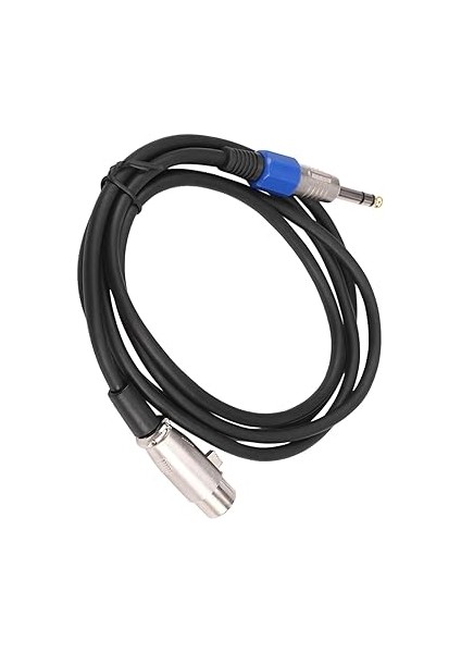 6.35MM 1/4 Inç Trs - Xlr Erkek - Dişi Kablo 3 Pin Dişi Tak Stereo Mikrofon Kablosu Kablosu (6 Ft) modelleri