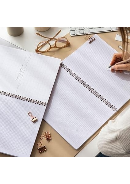 A4 Spiralli Karton Kapak 4'lü Set Kareli Okul Defteri 80 Yaprak - Ders Programlı Mavi Disko fırsatları