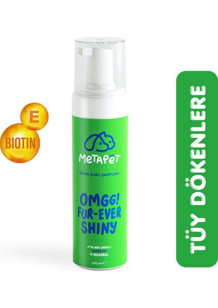Köpek Tüyü Dökülmesini Engelleyici Kuru Köpük Şampuanı, Köpeklere için Dökümü Önleyici, Tüy Bakımı