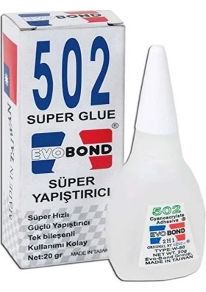 Evobond 502 Hızlı Japon Yapıştırıcı 20GR - 5 ADET
