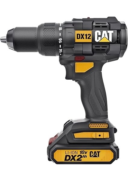 DX12SET 18VOLT/2.0AH Li-Ion Çift Akülü Kömürsüz Profesyonel Şarjlı Darbeli Matkap + DA01903 201 Parça Delme/vidalama Uç Seti modelleri