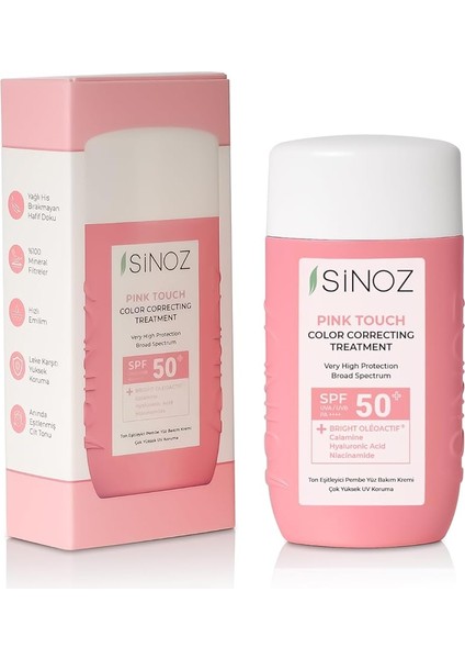 Pink Touch Anında Ton Eşitleyici Onarıcı Nemlendirici Pembe Yüz Güneş Kremi SPF50 50 ml fiyatları