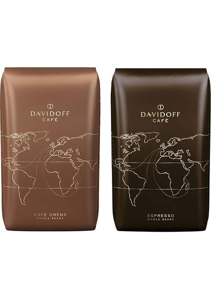 Davidoff Kahve Krem Çekirdek Kahve 500GR + Espresso Çekirdek Kahve 500GR