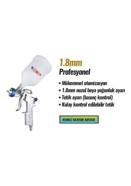 Üstten Depolu Boya Tabancası MK1300 modelleri