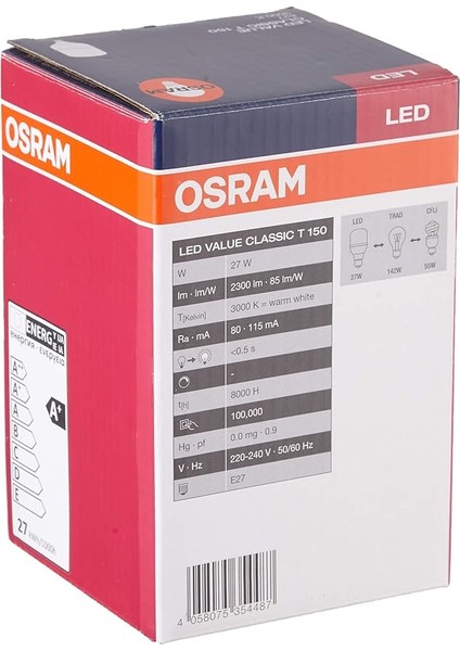 LED Jumbo E27 27W/2300LM, Sarı Işık fırsatları