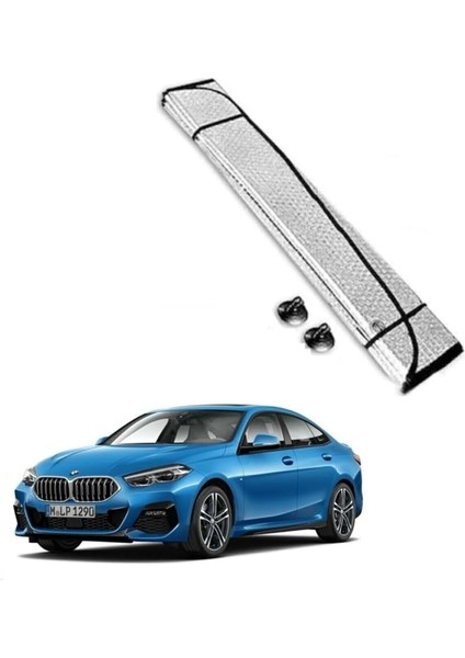 Ön Cam Güneşliği 130X60 cm | Parlak Folyolu Katlanabilir Oto Güneşlik | Alüminyum Yüzeyli Araç Güneşten Koruyucu Perde Branda | Universal Boy Oto Güneşlik