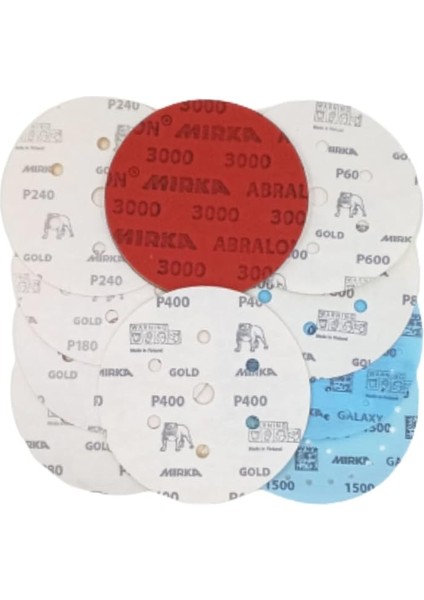 Reçine Zımpara Seti Mırka Gold ve Galaxy Serisi 10 Lu Set Eko