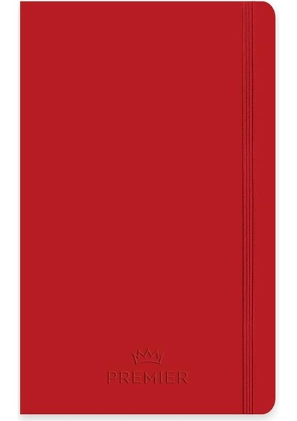 Color 9X14 80 Yaprak Çizgili Ciltli Premier Defter - Kırmızı