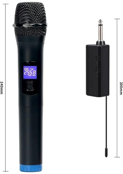 Çok Işlevli Çift Kanallı Kablosuz Mikrofon Kablosuz El Mikrofonu LCD Ekranlı Profesyonel Mikrofon Seti fırsatları