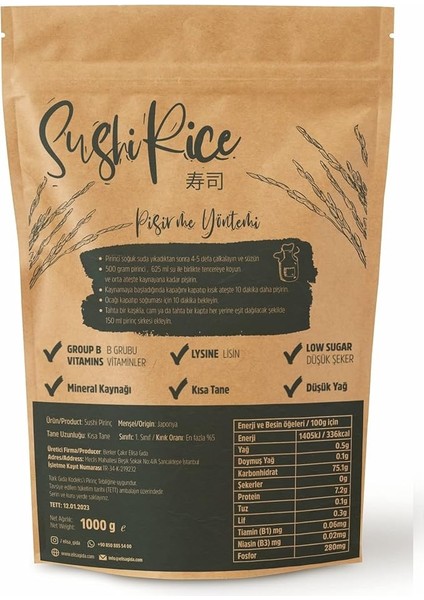 Suşi Pirinci | Suşi Rice | Yarı Saydam, Ince Öğütülmüş Taneler | Salatalar, Çorba Için Pirinç - Asya Yemekleri Için Ideal | Sushi Ruloları Için Harika Sushi Pirinci fiyatları