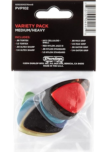 Dunlop PVP102 Çeşitli Medium/ağır Gitar Seçme Oyuncu Paketi (12'li Paket) fiyatları