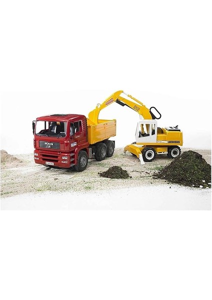 - Man Damperli Kamyon ve Liebherr Ekskavatör Ölçekli Model modelleri