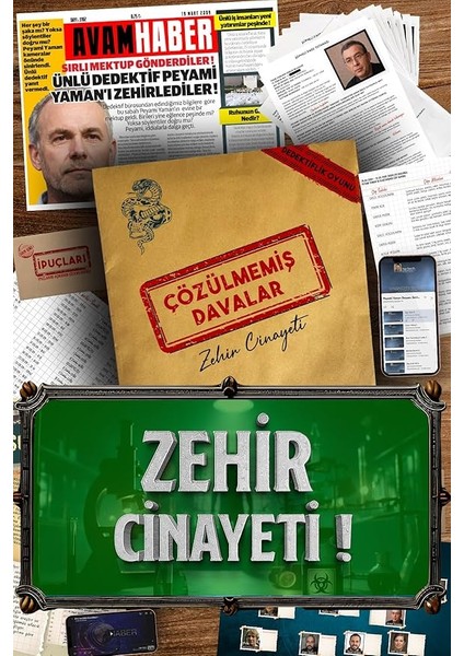 Davalar Dedektiflik Suç Çözümleme Oyunu Peyami Yaman Dosyası - Gizem Bulmaca Cinayet Çözme Kutu Oyunları - Katil Bulma Dedektif Oyunu - Suçlu Kim, Cinayeti Çözebilir Misin? (Dava-3)