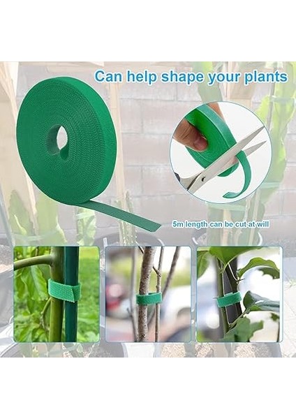 4 Adet Kendinden Cırtlı Kablo Bağı, 5 Metre Kesilebilir Naylon Cırt Cırt Bant Seti, Tekrar Kullanılabilir, Ayarlanabilir Kablo Düzenleyici, Bahçe Hortumu, Fidan Toparlayıcı Asorti Çok Renkli modelleri