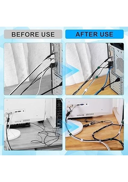 4 Adet Kendinden Cırtlı Kablo Bağı, 5 Metre Kesilebilir Naylon Cırt Cırt Bant Seti, Tekrar Kullanılabilir, Ayarlanabilir Kablo Düzenleyici, Bahçe Hortumu, Fidan Toparlayıcı Asorti Çok Renkli indirimleri