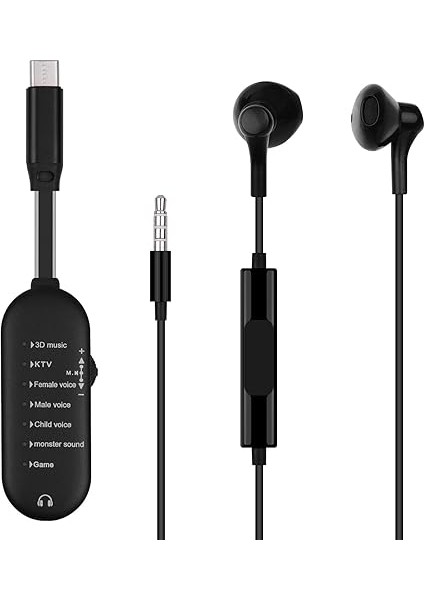 Sk7 Taşınabil Fon Ses Kartı Ses Değiştirici 7 Ses Efekti Pe-C Fişi La Canlı Yayın Çevrimiçi Karaoke Video Oyunu Oynama Siyah indirimleri