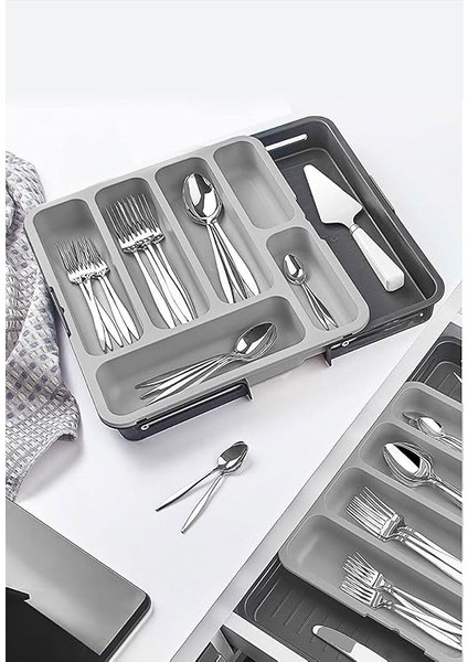 Çift Taraflı Ayarlanabilir Organizer Çekmece Içi Kaşıklık Uzayabilen Çatal Bıçaklık Düzenleyici fiyatları