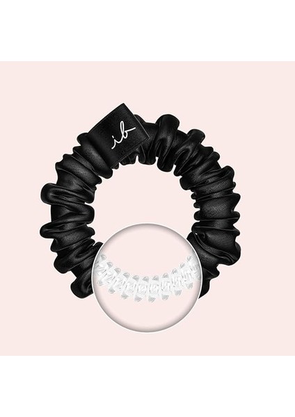 Slim Sprunchie 2li Saç Tokası - Altın ve Siyah Saten Kumaş fiyatları