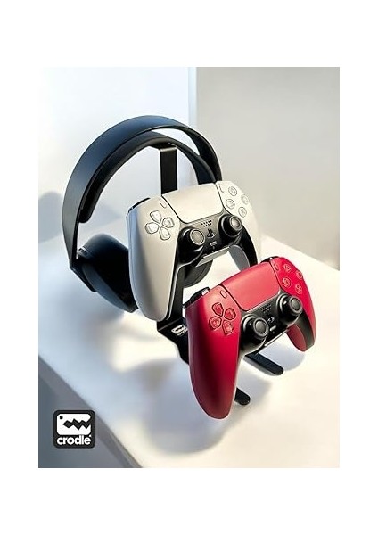 Monte Edilebilen Masaüstü Metal Siyah Gaming Ps4 Ps5 Xbox Joystick Controller Tutucu ve Kulaklık Stand indirimleri