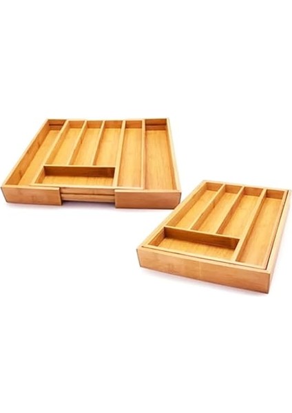 7 Bölmeli Bambu Kaşıklık Antibakteriel Çekmece Içi Düzenleyici Organizer modelleri