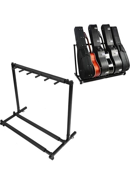 Multi Guitar Ekran Raf Organizatör Tutucu Enstrüman Aksesuarı - Akustik ve Elektrik Enstrümanları Için Gitar Standı - Raflar (5 Kafa) fırsatları