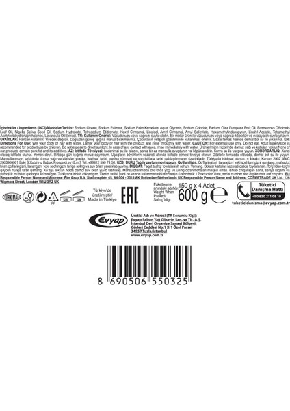 Ilk Hasat Doğal Zeytinyağı Içerikli Sabun 4 × 150 gr fırsatları