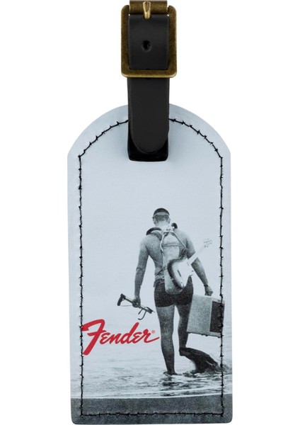Vintage Ad Luggage Tag, Scuba Diver