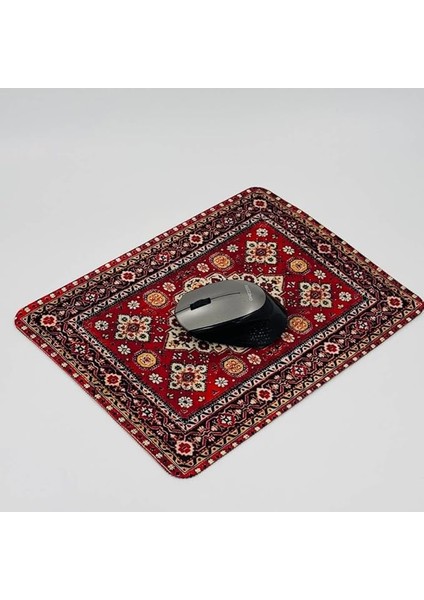 Halı Kilim Desenli Mousepad Renkli Kaymaz Kauçuk Taban 32X24CM Oyuncu/ofis Uyumlu
