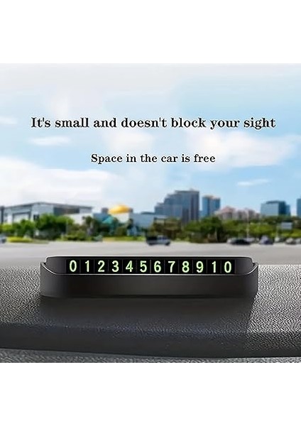 Araba Park Numaratör Araç Içi Torpido Üstü Açılır Kapanır Neon Telefon Numarası Bırakma indirimleri