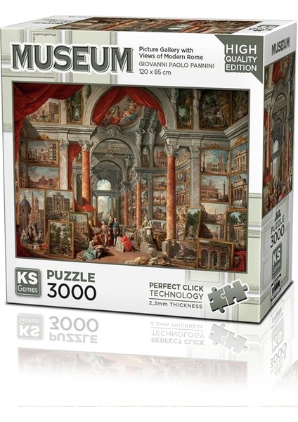 Picture Gallery With Views Of Modern Rome 3000 Parça Puzzle -Ks Puzzle
