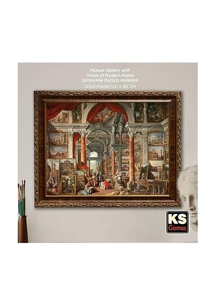 Picture Gallery With Views Of Modern Rome 3000 Parça Puzzle -Ks Puzzle modelleri
