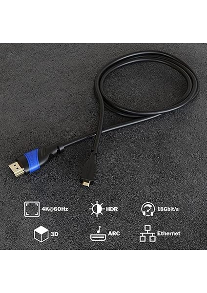 – 2 M – Micro-Hdmı Kablosu (Hdmı – Micro-Hdmı, Iki Yönlü – Ultra Hd Için 4 K @ 60 Hz – Ethernet ile Yüksek Hız – HDMI 2.0/1.4 ile Uyumlu, Tabletler/kameralar/raspberry Pi Için, Siyah) fiyatları