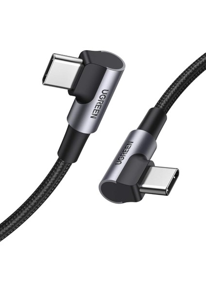 90 Derece Type-C To Type-C 60W Data ve Şarj Kablosu 1 Metre