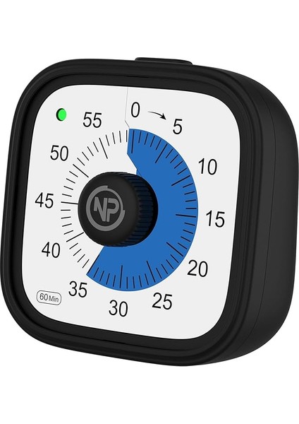 Mutfak,ders,yemek Için 60DK Analog Alarm Zamanlayıcı,pomodoro Öğrenci Motivasyon Saati (Siyah)