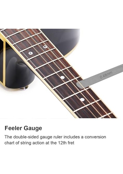 Tamir Araçları, Dize Ölçer Cetveli (1 Adet) & Kalınlık Ölçerler (32 Adet) & Gitar Fret Koruyucuları (2 Adet) fırsatları