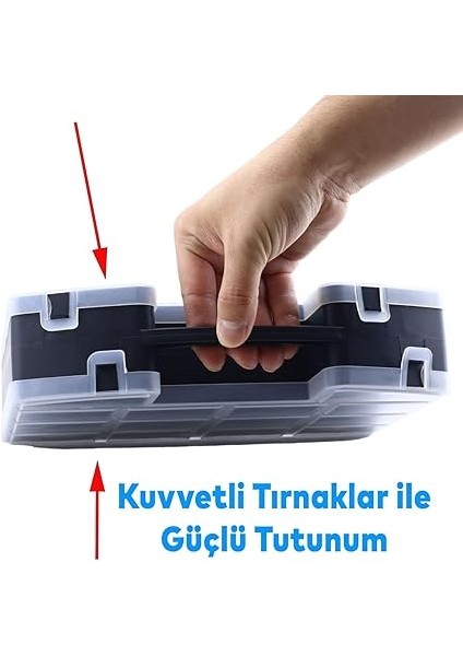 Organizer Kutu Çift Taraflı 24 Bölmeli Küçük Malzeme Alet Takım Çantası indirimleri