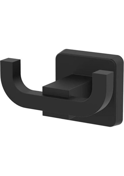 Turmalin Ikili Metal Askılık Banyo Tuvalet Mutfak Bornozluk Havluluk Mat Siyah Ömür Boyu Paslanmaz