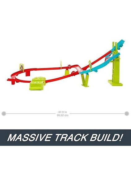 Wheels Pist Seti, Hot Wheels Neon Yarışlar Çoklu Yarış Heyecanı Pist Seti,1 Adet Araba, Motorlu Hızlandırıcı, Bir Veya Birden Çok Arabayla Oyun, Oyuncak Depolama, HPC07 modelleri