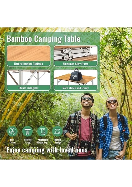 Bamboo L 100X70 Bambu Kamp Masası fırsatları