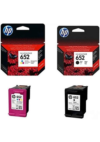 652 F6V24A/F6V25A Orjinal Siyah ve Renkli Avantaj Paket Kartuş/hp Deskjet Ink Advantage 3835