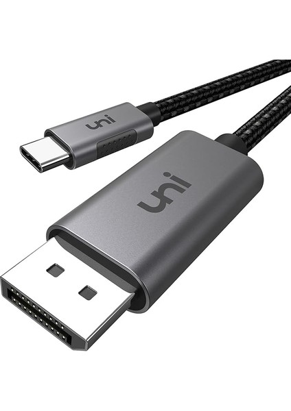 USB C Displayport Kablosu (4K@60Hz, 2K@165Hz), Type C Thunderbolt 3/4 - Dp Kablosu, Mst'yi Destekler, Freesync.1.8m Naylon Kablo ve Alüminyum Muhafaza. M1/2 MacBook Pro/air, iPad Pro, Xps Vb. Için