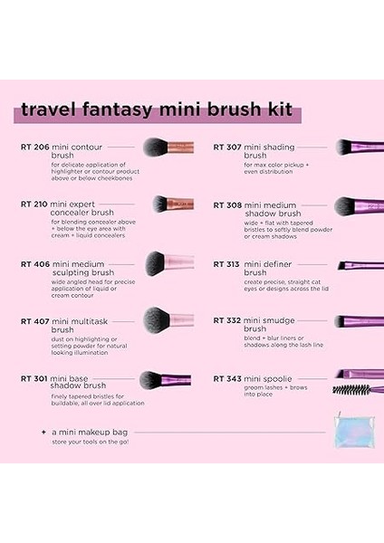 Techniques Mini Seyahat Fırça Seti RT-4285 modelleri