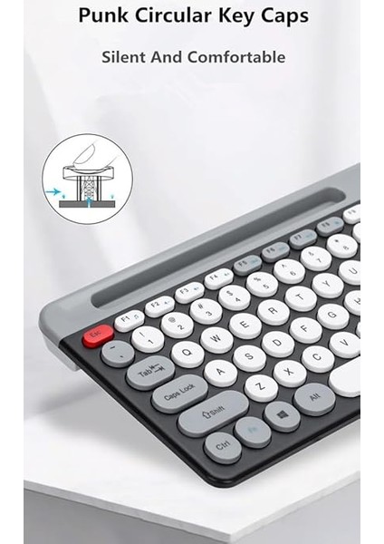 Bluetooth Klavye Mouse Kablosuz Klavye ve Rgb Mouse Set 2.4g Bluetooth ve Batarya Taşınabilir Hafif ve Ince Tasarım ZYG-806 indirimleri