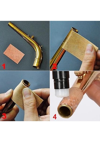 Alto Sax Ağızlık Pedleri, Klarnet Cork Alto Sax Aksesuarları 10 Parçalı Saksafon Boyun Kendini Yapışkan Cork Sac Sopası Soprano Tenor fiyatları
