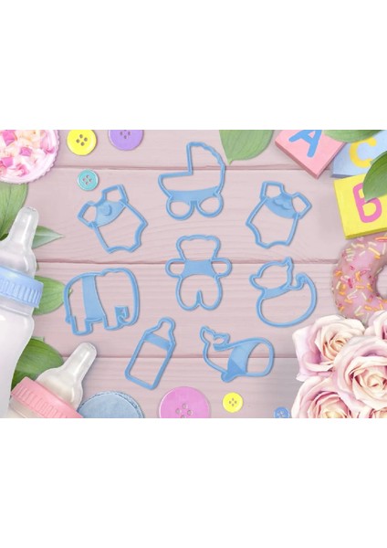 Bebek Temalı 8 Parça Kurabiye Hamur Kalıbı
