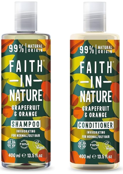 In Nature Grapefruit&orange%99 Doğal Tazeleyici Şampuan + Saç Kremi 400ML