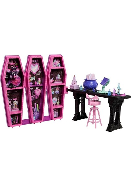 Hıgh Draculaura'nın Gizli Iksir Odası™ Oyun Seti 12'den Fazla Aksesuar ve Sürpriz Dönüşümler Içeren Monster High Draculaura'nın Gizli Iksir Odası Oyun Seti JBF15
