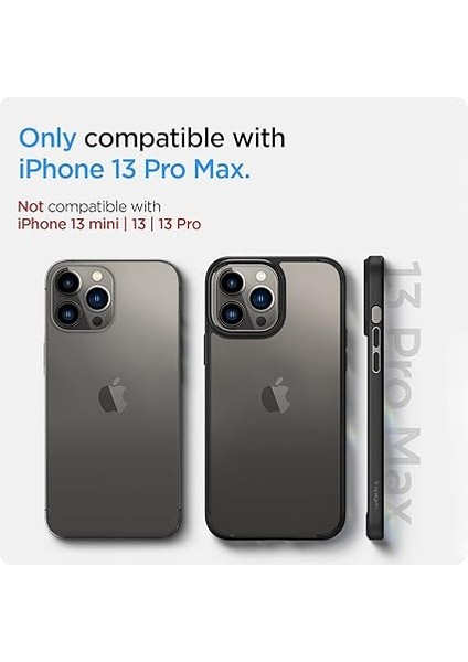 iPhone 13 Pro Max ile Uyumlu Kılıf Ultra Hybrid Matte Black - ACS03205 fiyatları
