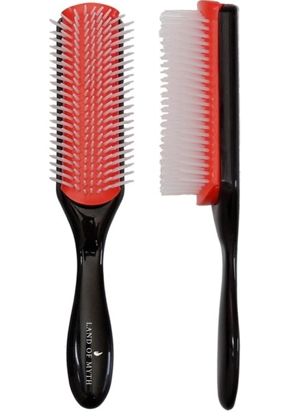 Of Myth - LOM1211 Styling Brush 9 Sıra Şekillendirme Fırçası Curly Girl Kıvırcık Kız Metodu Fırçası (Siyah)